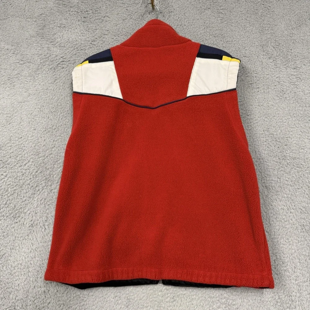 Spyder Vest‎ Mens Small Red Blue Fleece Zip Front Ski Snowboard Outdoor